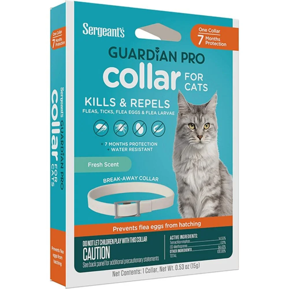New Guardian Pro Flea and Tick Collar for Cats 1 Count Long Lasting Protection